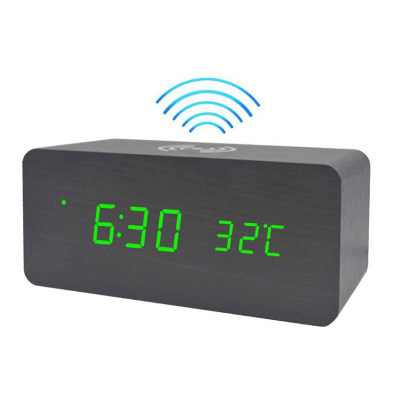 Wireless Charging Dock with Digital Alarm Clock