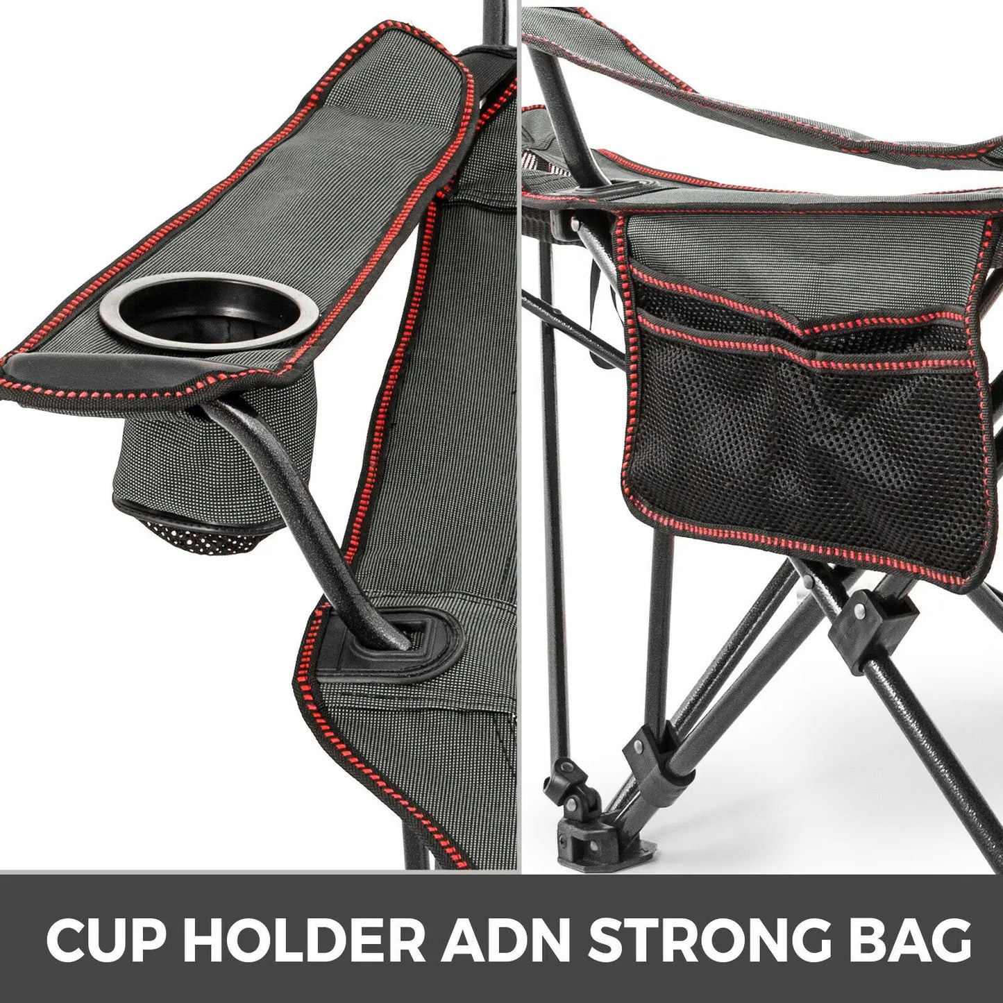 Outdoor Folding Camp Chair Backrest With Footrest