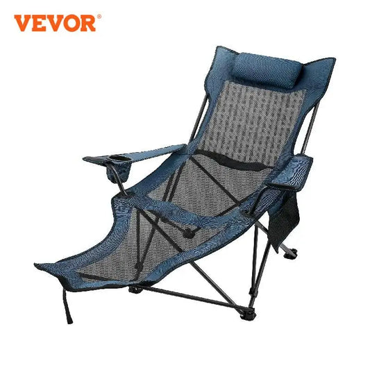 Outdoor Folding Camp Chair Backrest With Footrest