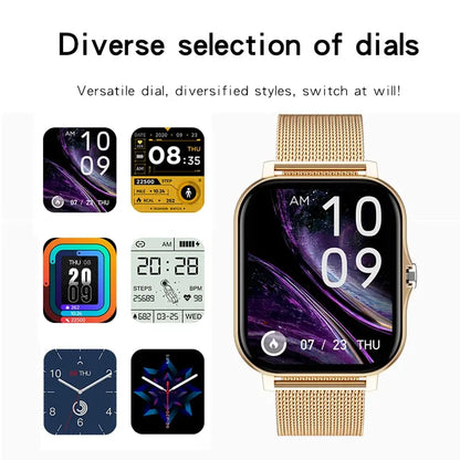 For Android OS IOS Phone Color Screen Full Touch Custom Dial SmartWatch Women