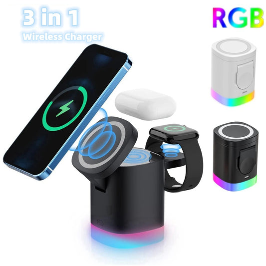 3 In 1 Magnetic Wireless Charging Station